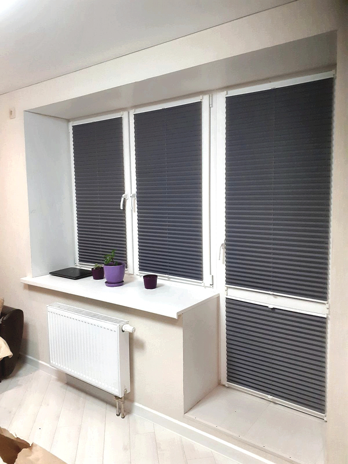 шторы плиссе на окне