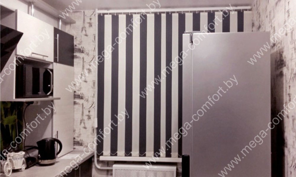 вертикальные жалюзи на кухне